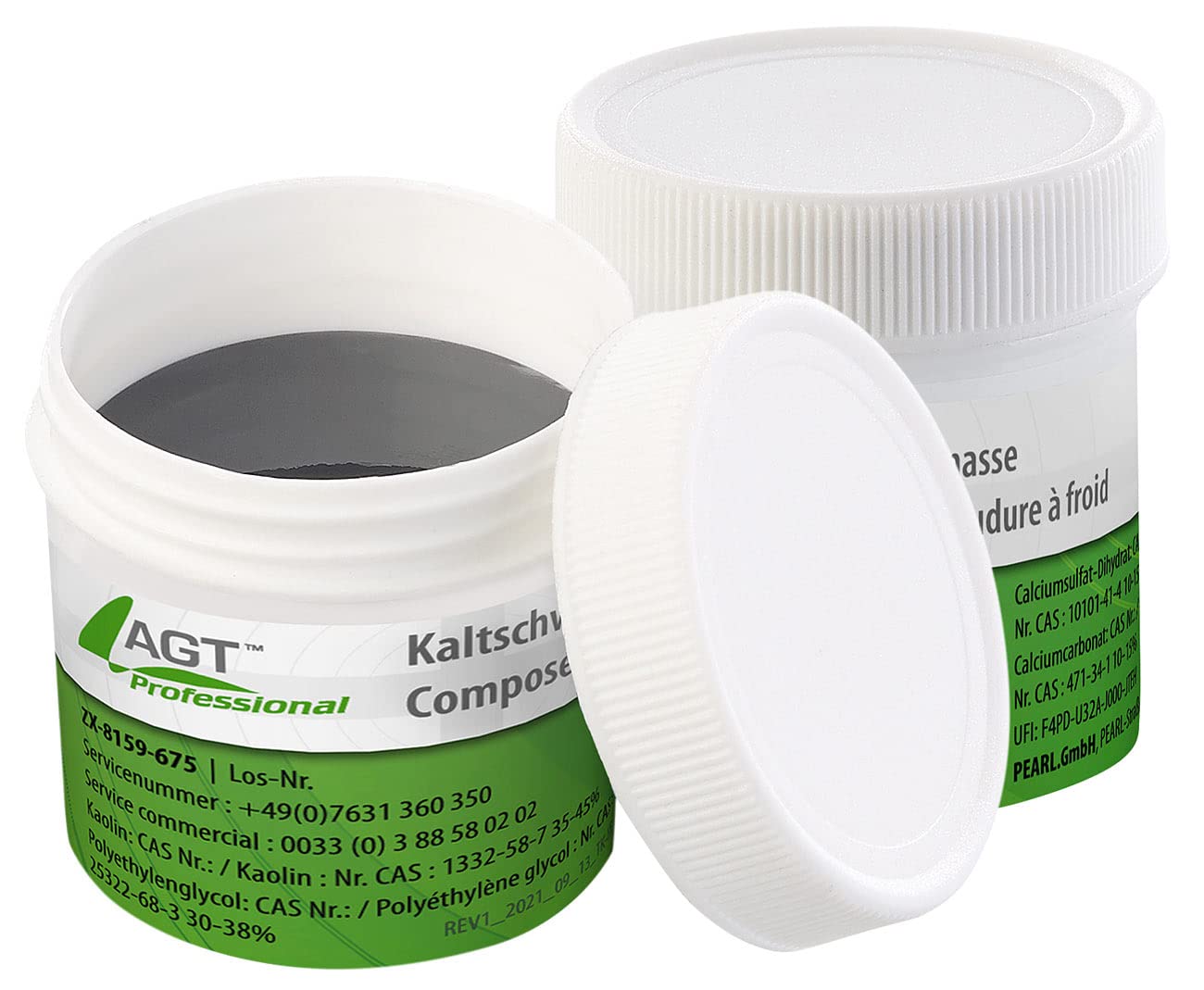 AGT Professional Flüssigmetall Auspuff: 2er-Set Metall-Kaltschweißmasse, hitzebeständig bis 1.300 °C, 200 g (Kaltschweißmasse Auspuff, Schweiß Paste, Flüssigmetal) von AGT Professional