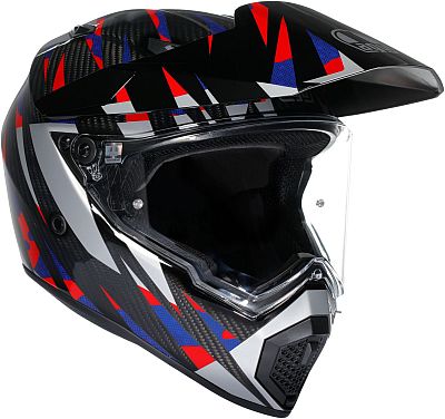 AGV AX9 Carbon Steppa, Endurohelm - Dunkelgrau/Weiß/Rot/Blau - L von AGV