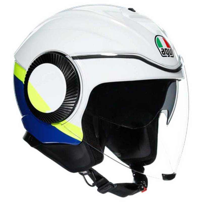 AGV CASCO ORBYT MULTI XS BLOCK WHITE/BLUE/YELLOW FLUO von AGV