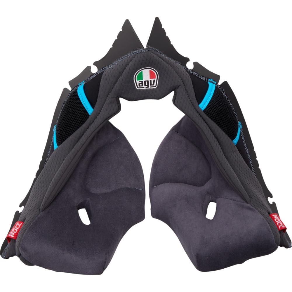 AGV CHEEK PADS PISTA GP RR GREY/CYAN XL von AGV