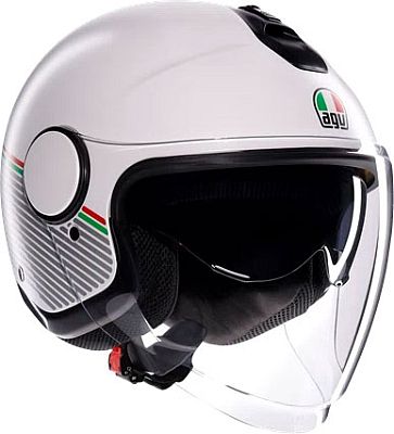 AGV Eteres Capoliveri, Jethelm - Matt Weiß/Grau/Rot/Grün - XL von AGV