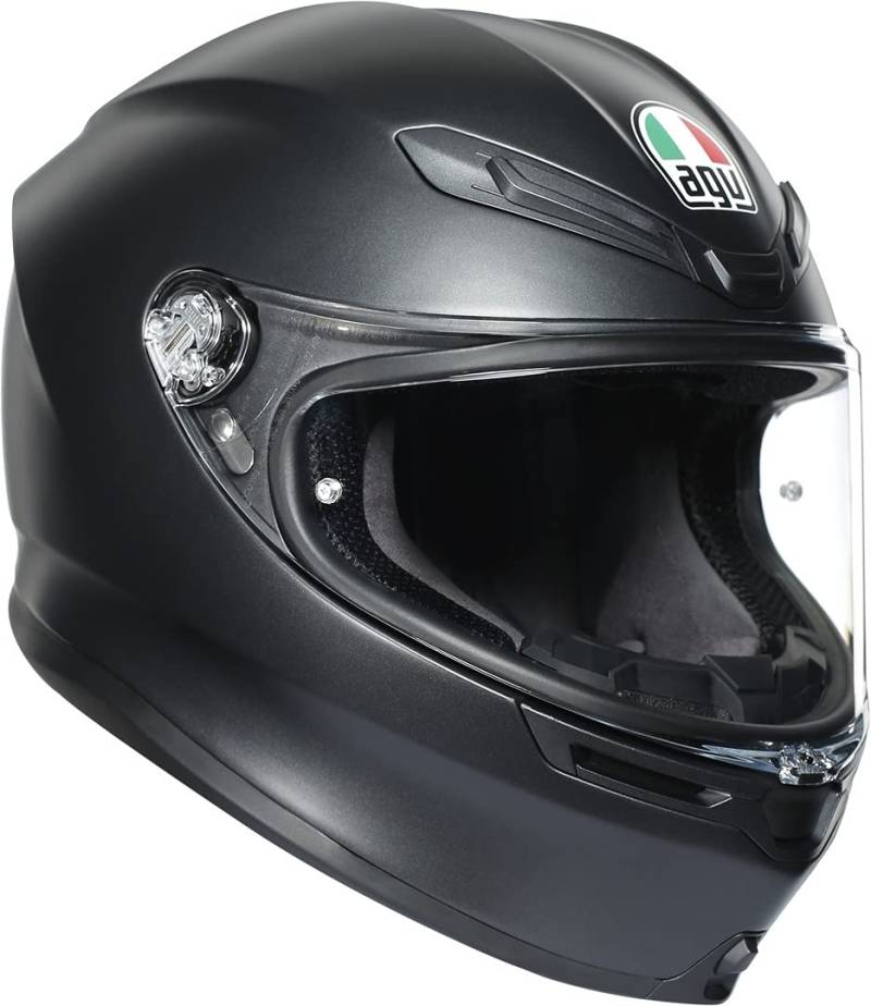 AGV Herren K6 Mono Integralhelm Motorrad Helm, matt schwarz, L von AGV