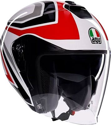 AGV Irides Tolosa, Jethelm - Schwarz/Hellgrau/Rot - L von AGV