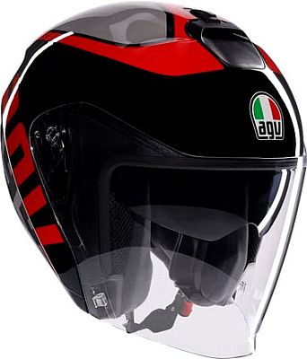 AGV Irides Valenza, Jethelm - Matt Grau/Schwarz/Rot - L von AGV