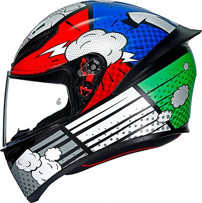 AGV K1 S Bang, Integralhelm - Matt Grau/Weiß/Rot/Blau - XXL von AGV