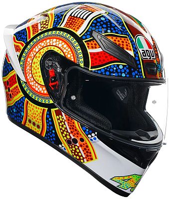 AGV K1 S Dreamtime, Integralhelm - Weiß/Blau/Orange/Gelb - XXL von AGV