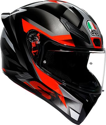 AGV K1 S Fastlap, Integralhelm - Schwarz/Grau/Rot/Weiß - L von AGV