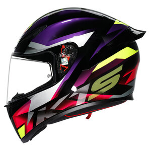 AGV K1 S Fastlap Integralhelm Schwarz Lila Pink Gelb von AGV