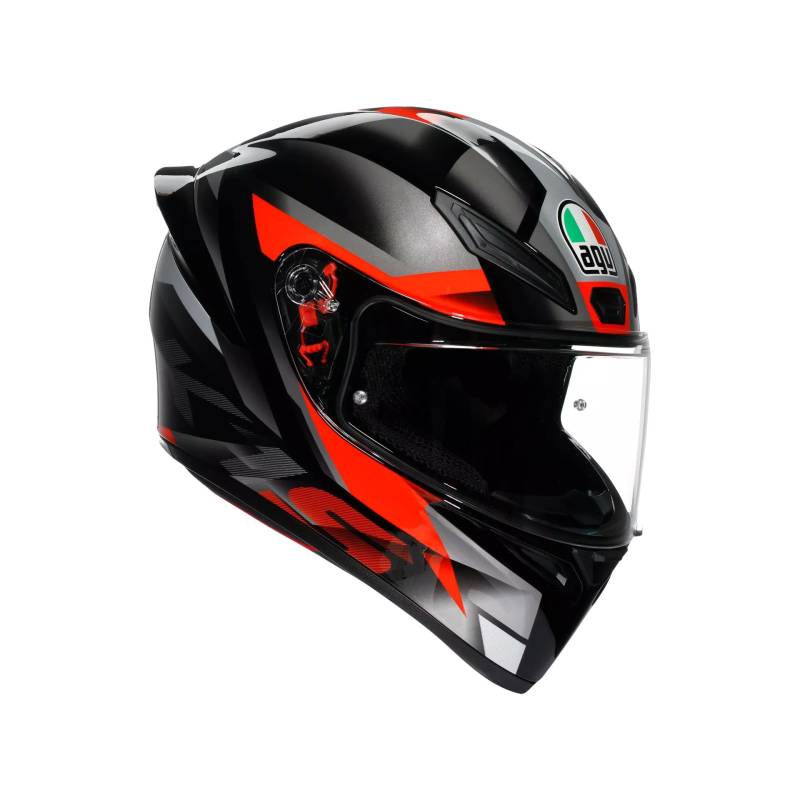 AGV K1 S Fastlap Schwarz Grau Rot sportlicher Motorrad Helm, M von AGV