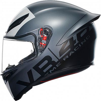 AGV K1 S Limit 46, Integralhelm - Matt Grau/Weiß/Schwarz - L von AGV