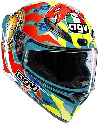 AGV K1 S Rossi Mugello 1999, Integralhelm - Hellblau/Rot/Neon-Gelb - XL von AGV