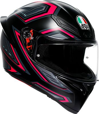 AGV K1 S Sling, Integralhelm - Matt Schwarz/Grau/Pink - L von AGV