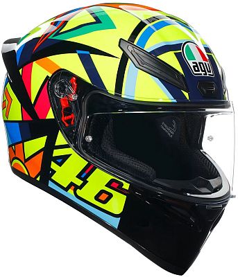 AGV K1 S Soleluna 2017, Integralhelm - Schwarz/Neon-Gelb//Blau/Rot - XL von AGV