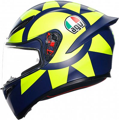 AGV K1 S Soleluna 2018, Integralhelm - Matt Dunkelblau/Neon-Gelb - XL von AGV