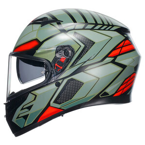 AGV K3 2.6 Decept Integralhelm Matt Schwarz Grün Rot von AGV