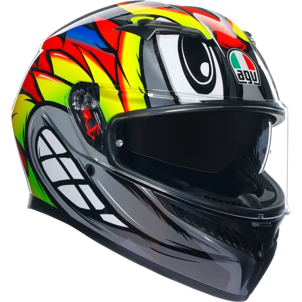 AGV K3 Birdy 2.0 Integralhelm (grau/gelb/rot), L (59) von AGV