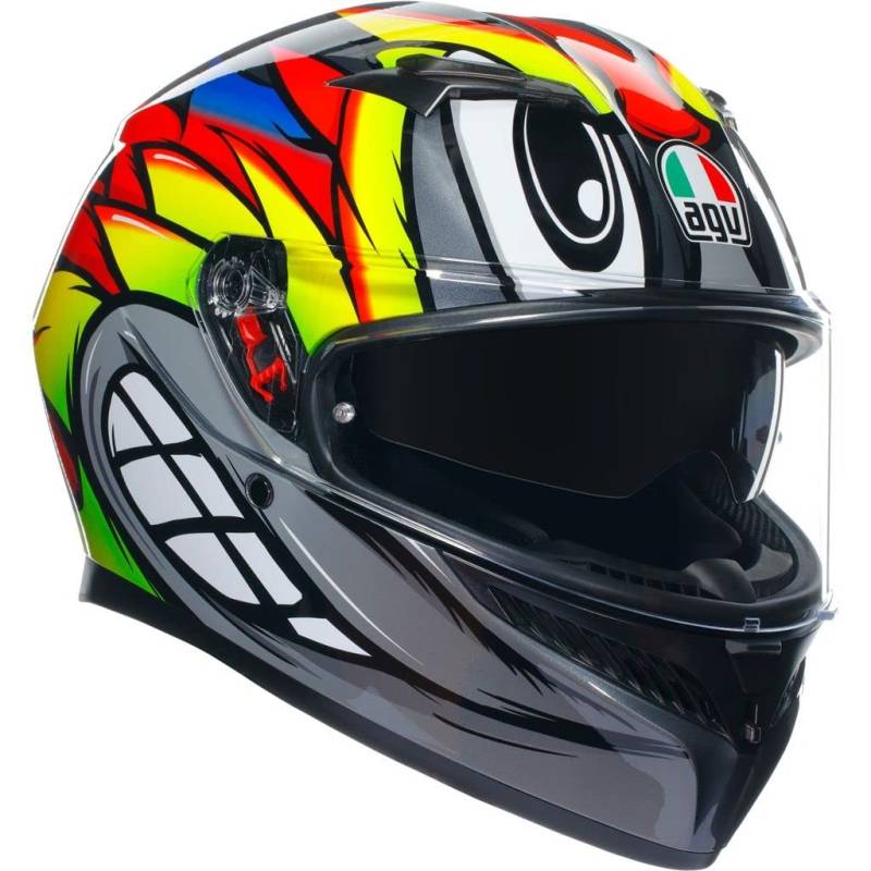 AGV K3 Birdy 2.0 Integralhelm (grau/gelb/rot), L (59) von AGV