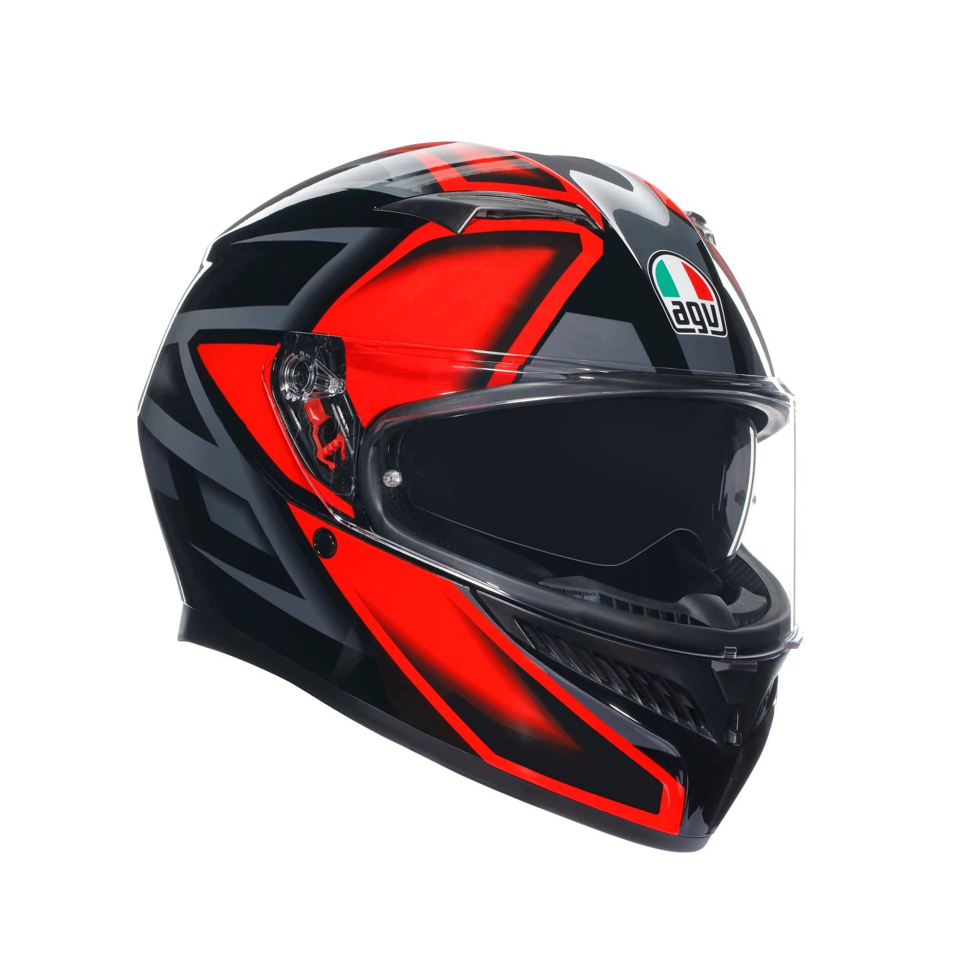 AGV K3 Compound Integralhelm (schwarz/rot/grau), M (57) von AGV