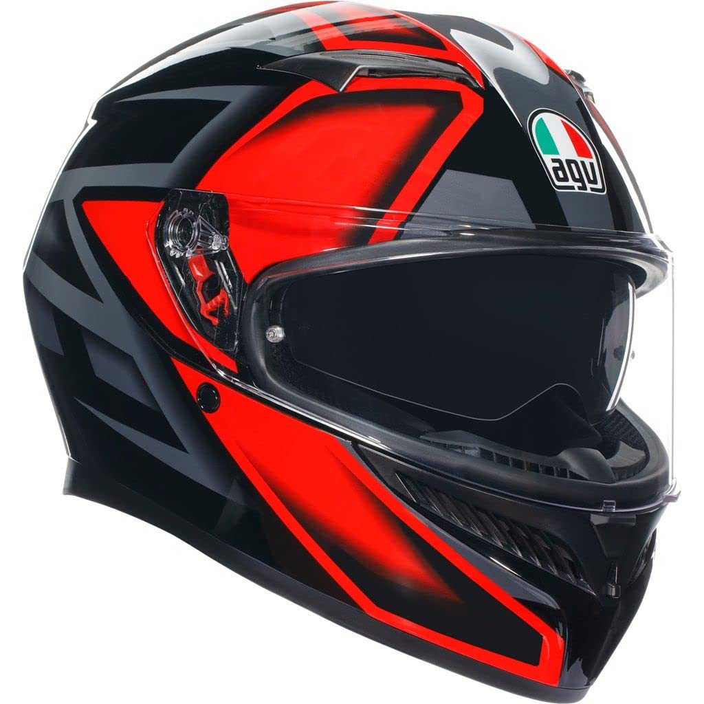 AGV K3 E2206 MPLK Compound Black Red 009 Full Face Helmet XXL von AGV