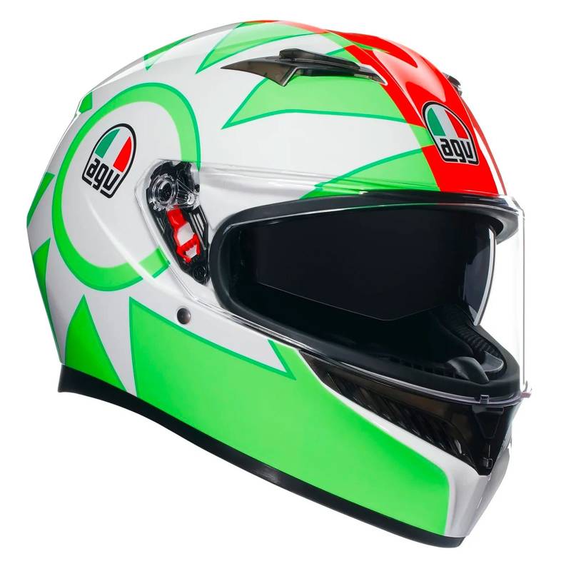 AGV K3 Rossi Mugello 2018 Helm (White/Red/Grey,XL (61/62)) von AGV