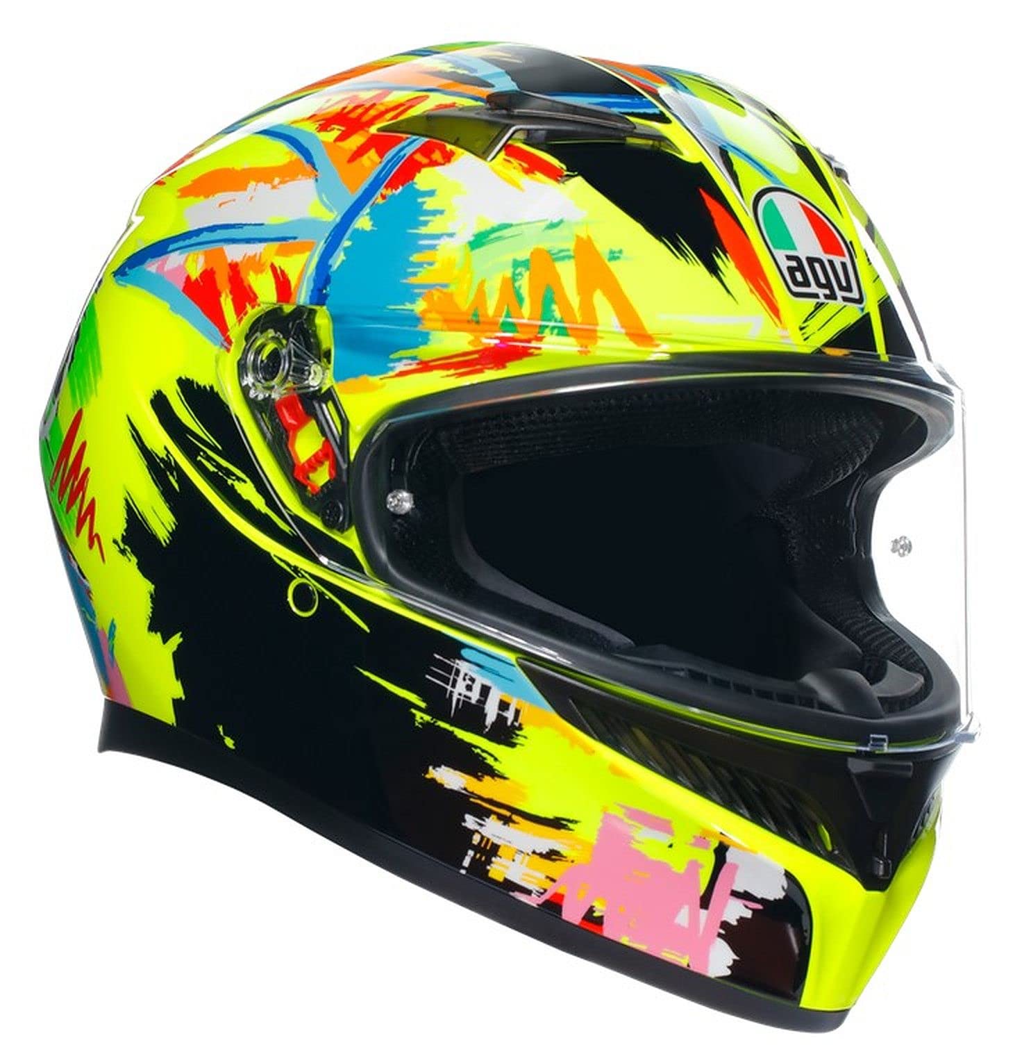 AGV K3 Rossi Winter Test 2019 Integralhelm (gelb/schwarz/blau), S (55) von AGV