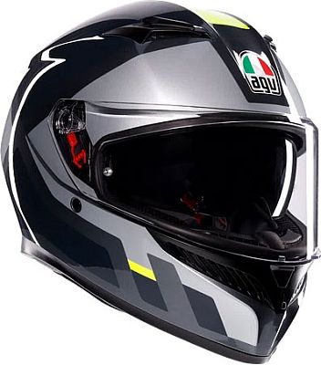 AGV K3 Shade, Integralhelm - Grau/Schwarz/Neon-Gelb - M von AGV