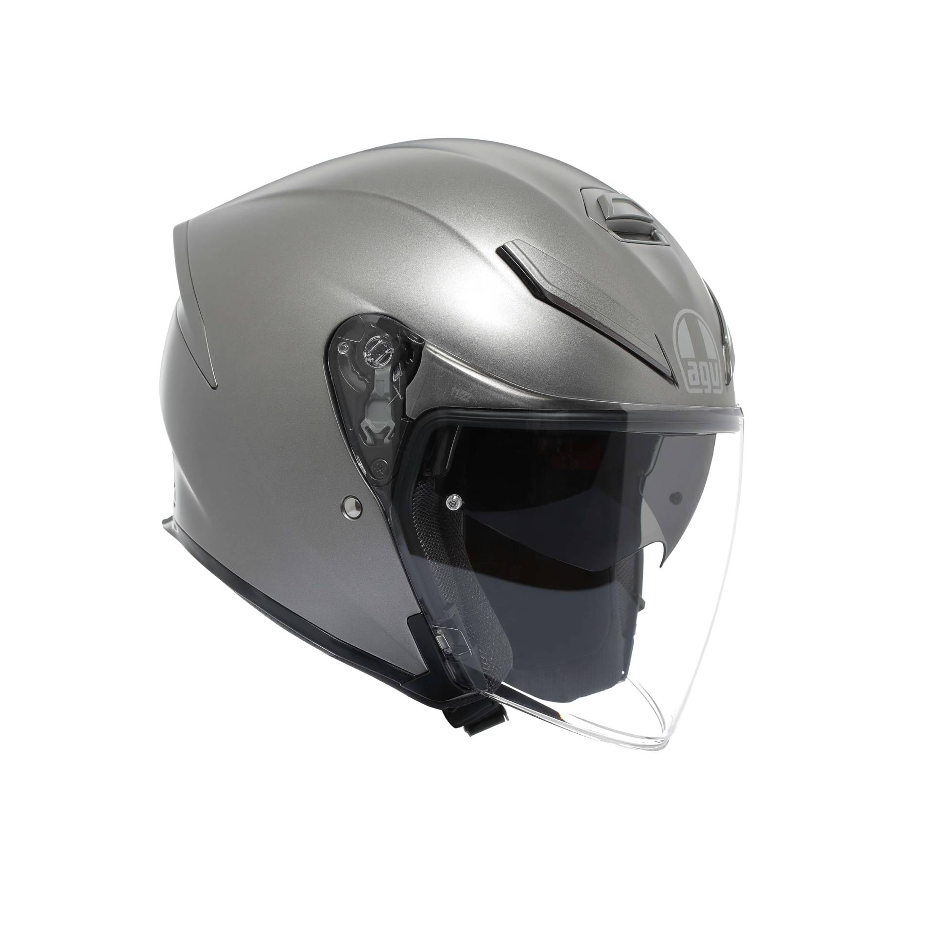 AGV - K5 Jet EVO E2206, Motorrad Jet-Helmet, Unisex, Matt Luna Grey, M von AGV