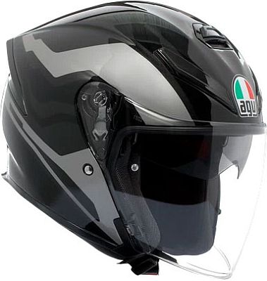 AGV K5 Jet Evo Tune, Jethelm - Grau/Schwarz - L von AGV