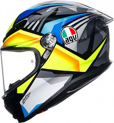 AGV K6 S Joan, Integralhelm - Schwarz/Blau/Gelb - XXL von AGV