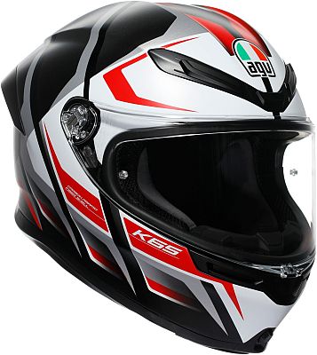 AGV K6 S Karve, Integralhelm - Matt Schwarz/Weiß/Rot - L von AGV