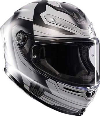 AGV K6 S Ultrasonic, Integralhelm - Matt Schwarz/Hellgrau - S von AGV