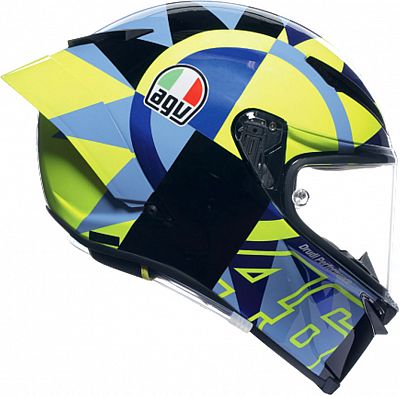 AGV Pista GP RR Soleluna 2022, Integralhelm - Schwarz/Neon-Gelb/Blau - XXL von AGV