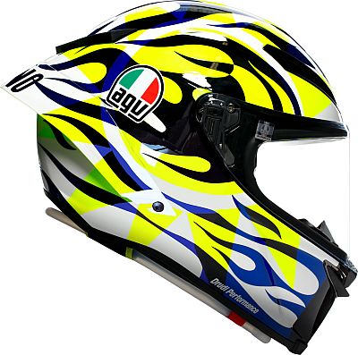 AGV Pista GP RR Soleluna 2023, Integralhelm - Weiß/Neon-Gelb/Blau/Schwarz - L von AGV