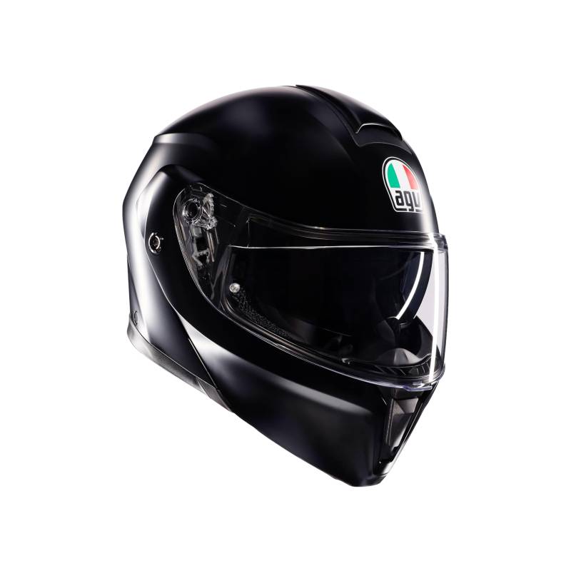 AGV Streetmodular ECE 22-06 Mono, Modularer Helm, Motorrad Klapphelm ECE 22-06 P/J in Zwei Konfigurationen zugelassen, mit Sonnenblende, Matt Schwarz, M von AGV