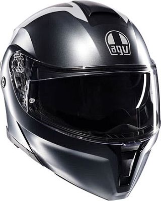 AGV Streetmodular Resia, Klapphelm - Matt Dunkelgrau/Silber/Rot - XS von AGV