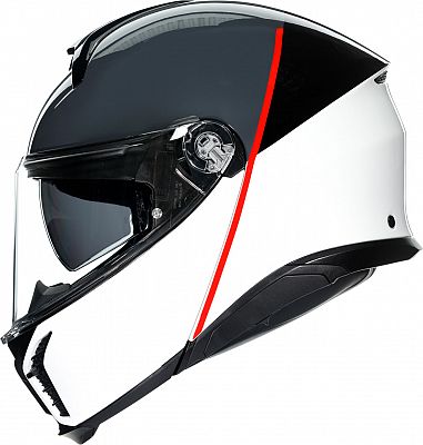 AGV Tourmodular Balance, Klapphelm - Weiß/Grau/Schwarz/Rot - XL von AGV