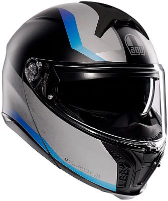 AGV Tourmodular Stray, Klapphelm - Matt Schwarz/Hellgrau/Blau - L von AGV