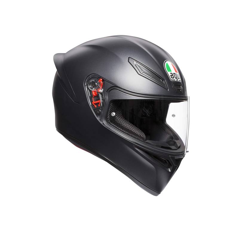 AGV Unisex K1 Agv E2205 Solid Motorrad Helm, Matt Schwarz, L EU von AGV