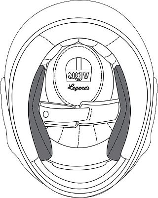 AGV X101, Wangenpolster - Schwarz - L von AGV