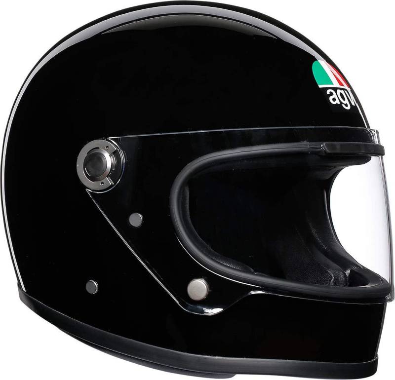 AGV X3000 ECE 22-05 Solid Motorrad Integralhelm ECE 22-05 Legends, Vintage Retro, Schwarz, MS von AGV