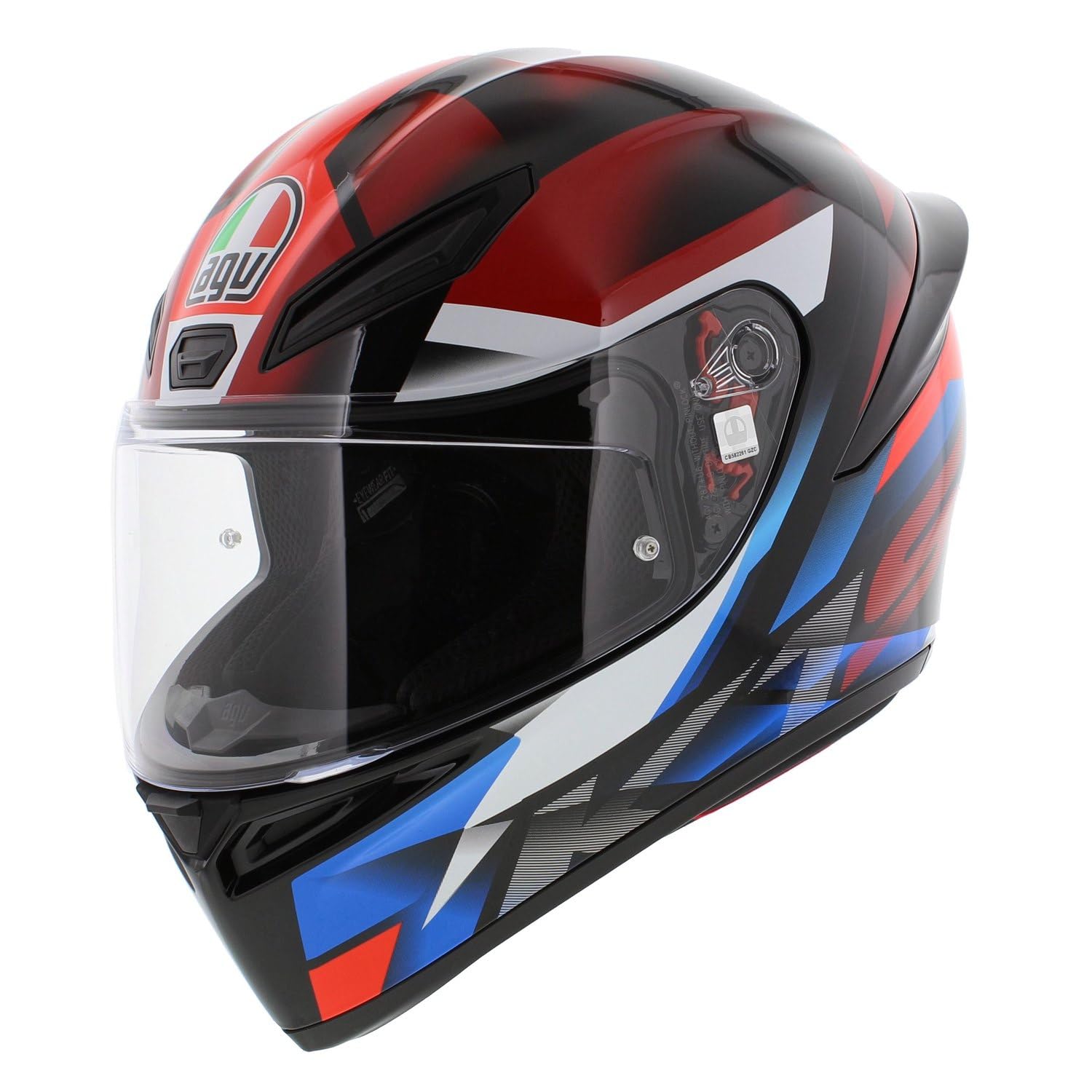 Helm AGV K1 S Fastlap Black Red Blue, S von AGV