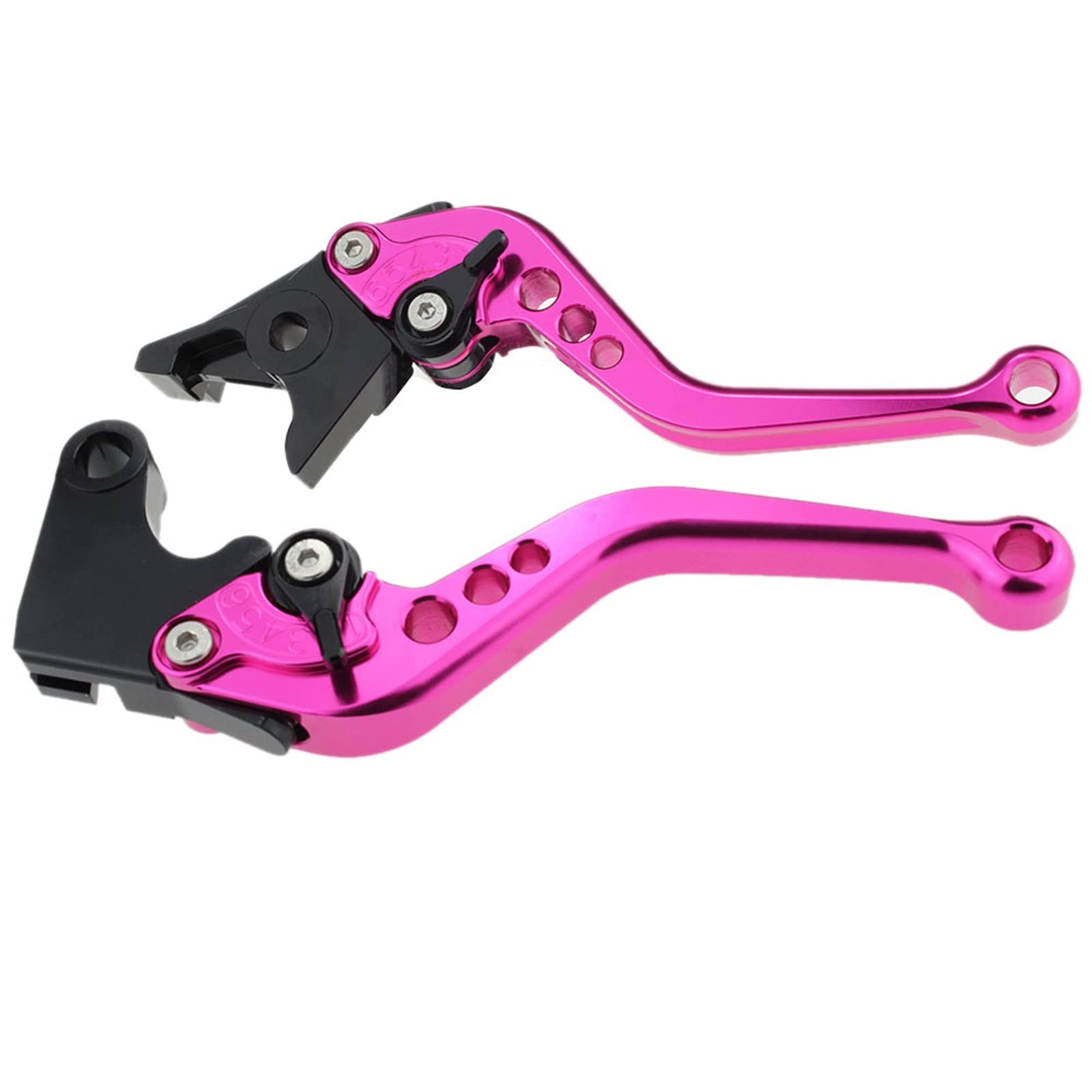 CNC Aluminium Einstellbare Racing Motorrad Bremse Kupplung Hebel Für Für YFM 700 Raptor 700R YFM700 2007-2020 2007 2008 2009 Kupplungshebel Bremshebel Kupplung(Pink Short) von AGYSVGZ