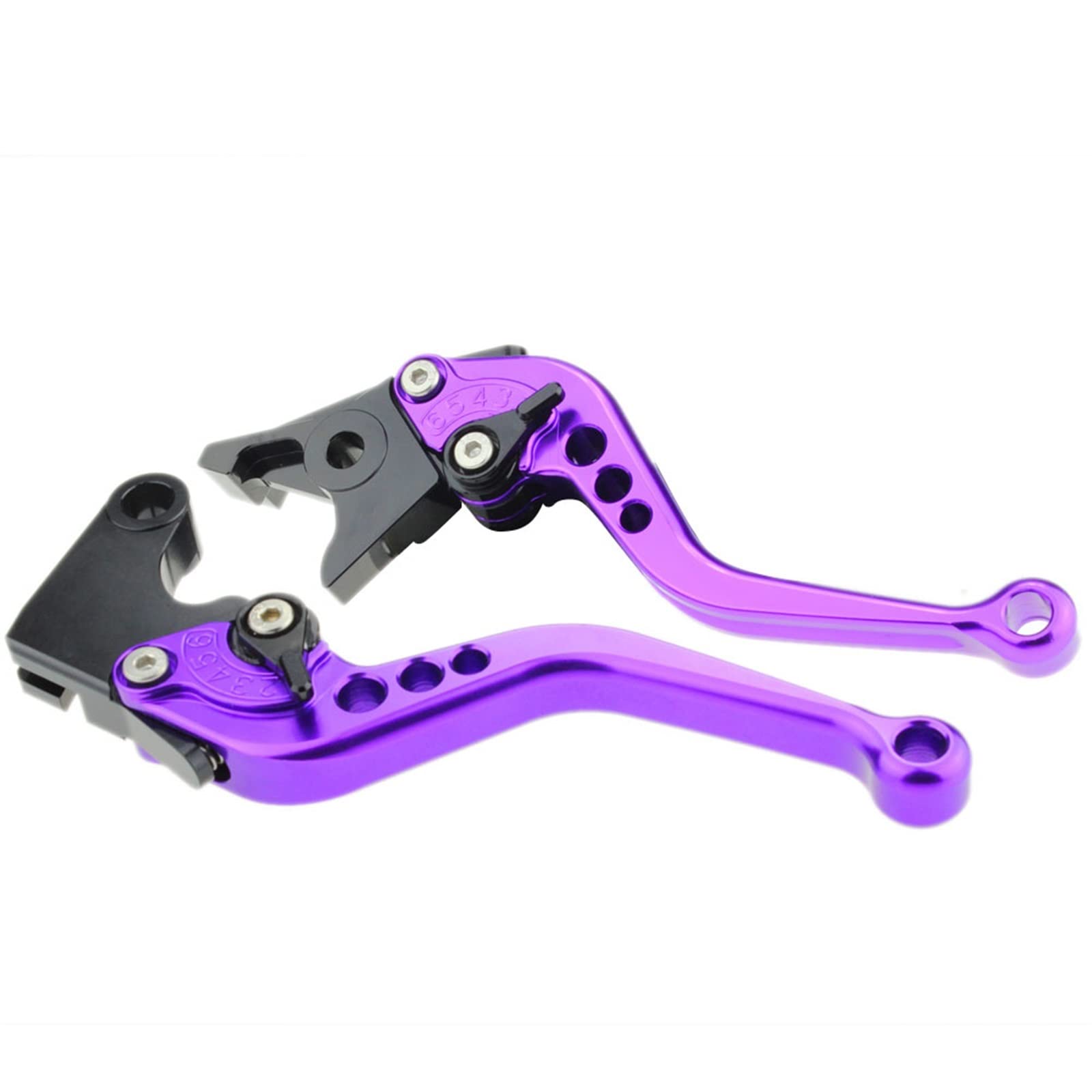 CNC Aluminium Einstellbare Racing Motorrad Bremse Kupplung Hebel Für Für YFM 700 Raptor 700R YFM700 2007-2020 2007 2008 2009 Kupplungshebel Bremshebel Kupplung(Purple Short) von AGYSVGZ