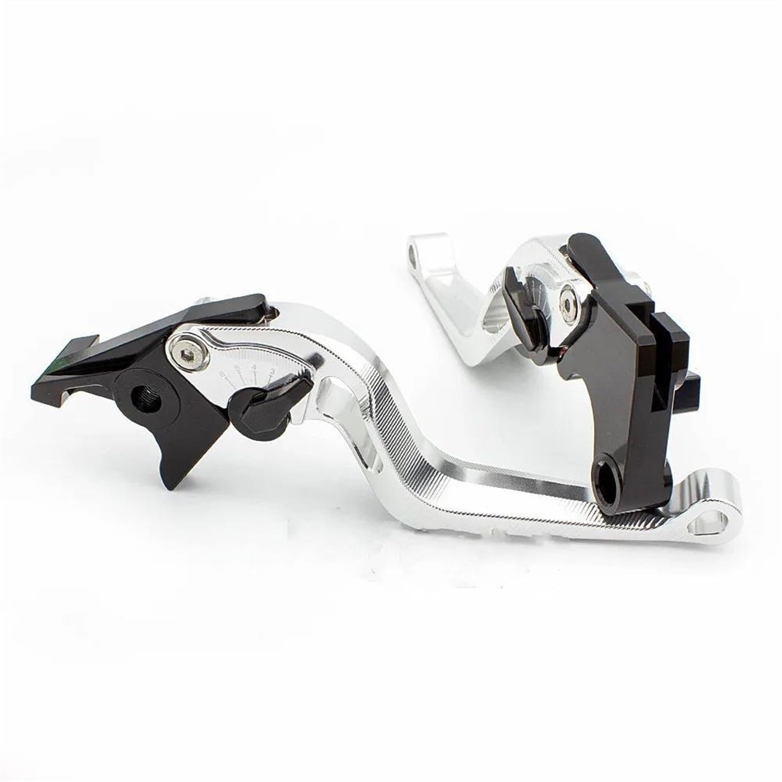 Für Aprilia Shiver GT Srv850 2007-2016 CNC 3D Schlange Aluminium Motorrad Zubehör Einstellbare Bremse Kupplung Hebel Kupplungshebel Bremshebel Kupplung(Silver-150mm) von AGYSVGZ