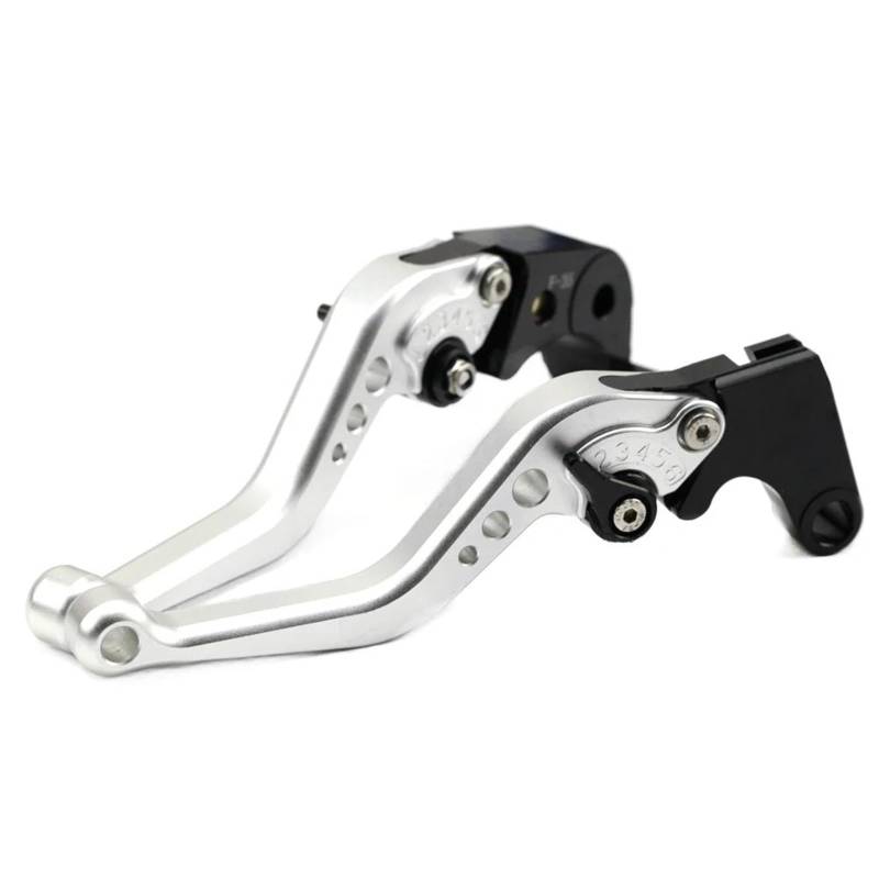 Für BM&W S1000RR 2010–2018/ S1000R 2014–2018/ HP4 2011–2015 Motorrad Verstellbare Kurze/Lange CNC-Aluminium-Bremskupplungshebel Kupplungshebel Bremshebel Kupplung(Short Silver) von AGYSVGZ