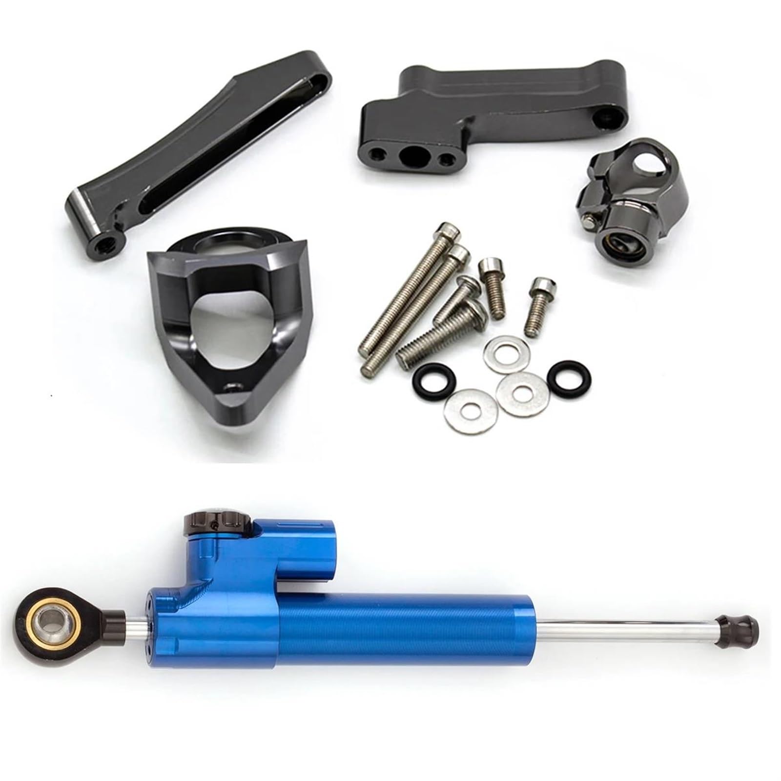 Für Suzuki Für GSX1300R Für Hayabusa 1998-2019 CNC Motorrad Lenkung Dämpfer Stabilisieren Montage Halterung Kupplungshebel Bremshebel Kupplung(Blue) von AGYSVGZ