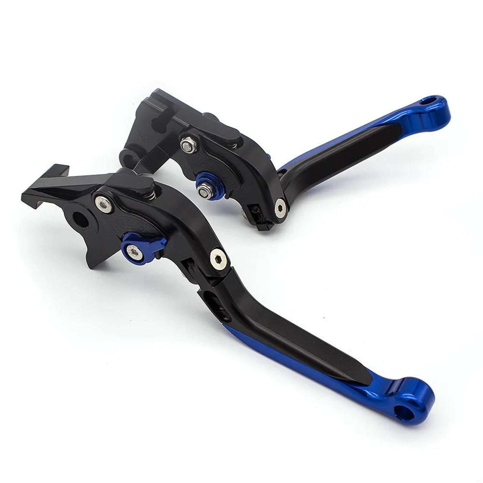 Motorrad Zubehör Kurze Und Lange Einstellbare Bremse Kupplung Hebel Griff Hebel FÜR Suzuki GSX-8S GSX8S 2023 2024 Kupplungshebel Bremshebel Kupplung(Fold Extend Blue) von AGYSVGZ