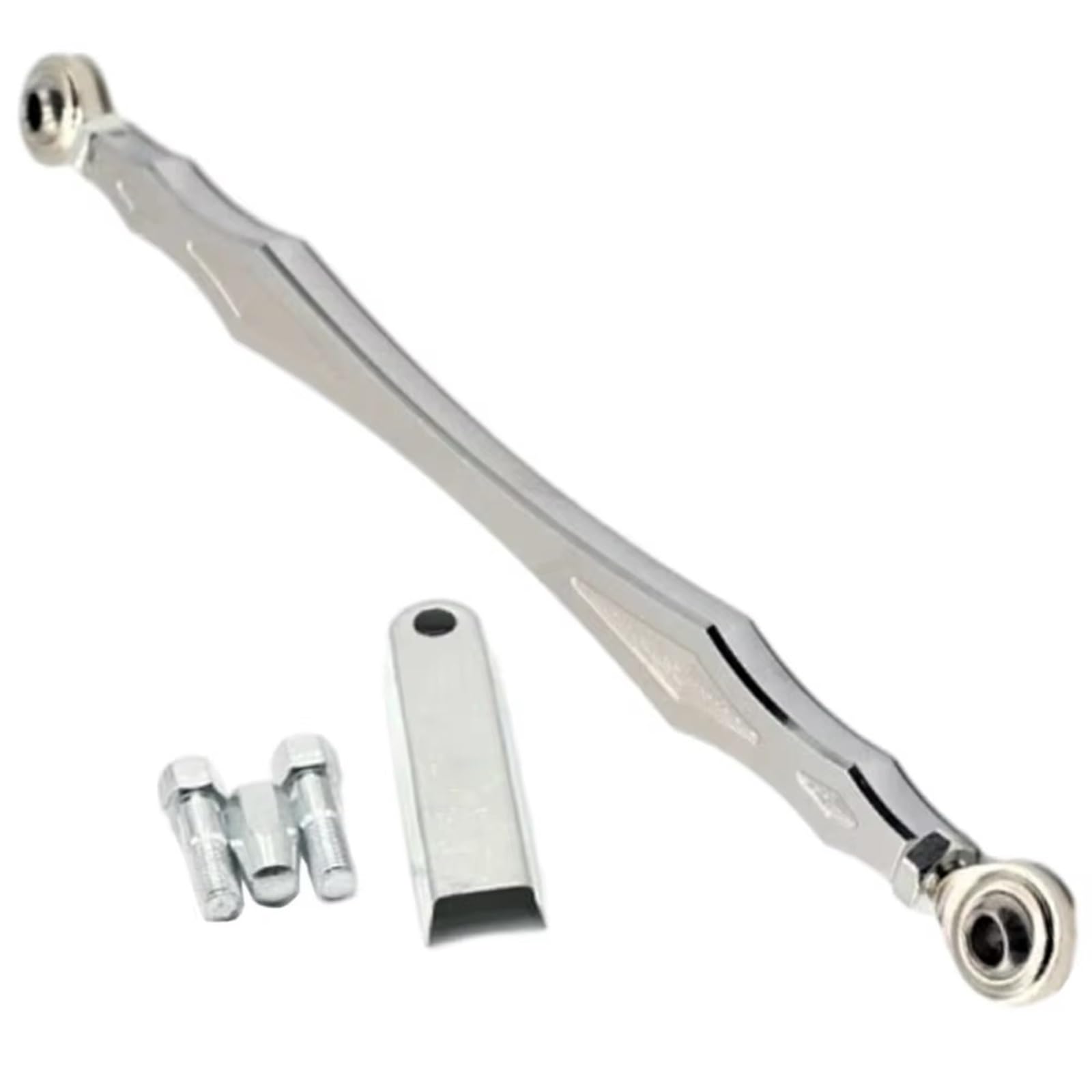 Schalthebel Armgestänge 320mm Motorrad Schaltgestänge Hebel Shifter Für Harley Für Davidson Für Touring Für Trike Für Softail CVO Chrom/schwarz Motorrad-Schalthebelhalterung(Chrome) von AGYSVGZ