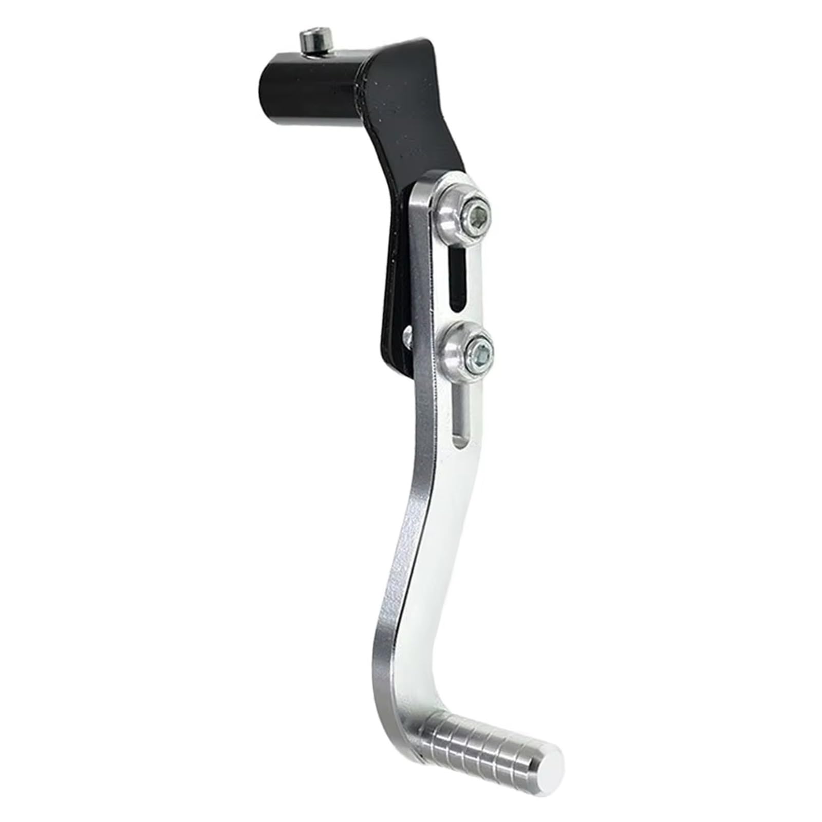 Schalthebel Armgestänge CNC Aluminium Motorrad Fuß Kick Start Starter Schalthebel 12mm Universal Für Motorrad Roller Motorrad-Schalthebelhalterung(Silver) von AGYSVGZ