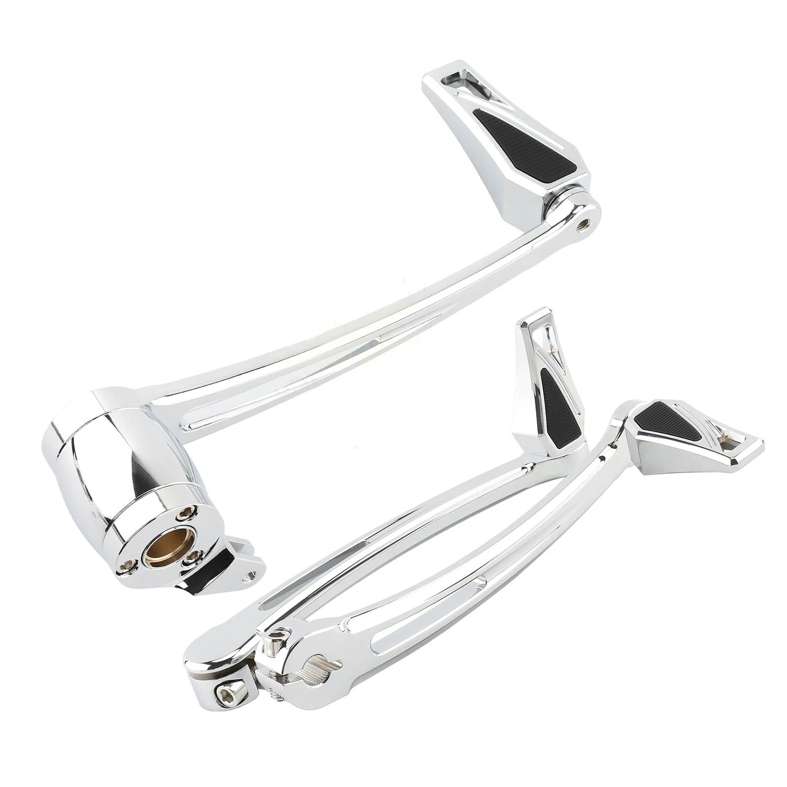 Schalthebel Armgestänge Für Harley Für Touring 2014-2023 Für Road King Street Glide Road Glide Trike Motorrad Bremsarm Kit Schalthebel Phantom Shifter Pegs Motorrad-Schalthebelhalterung(Chrome) von AGYSVGZ